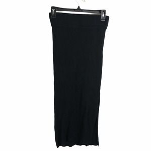 STR Black Straight Maxi Skirt
